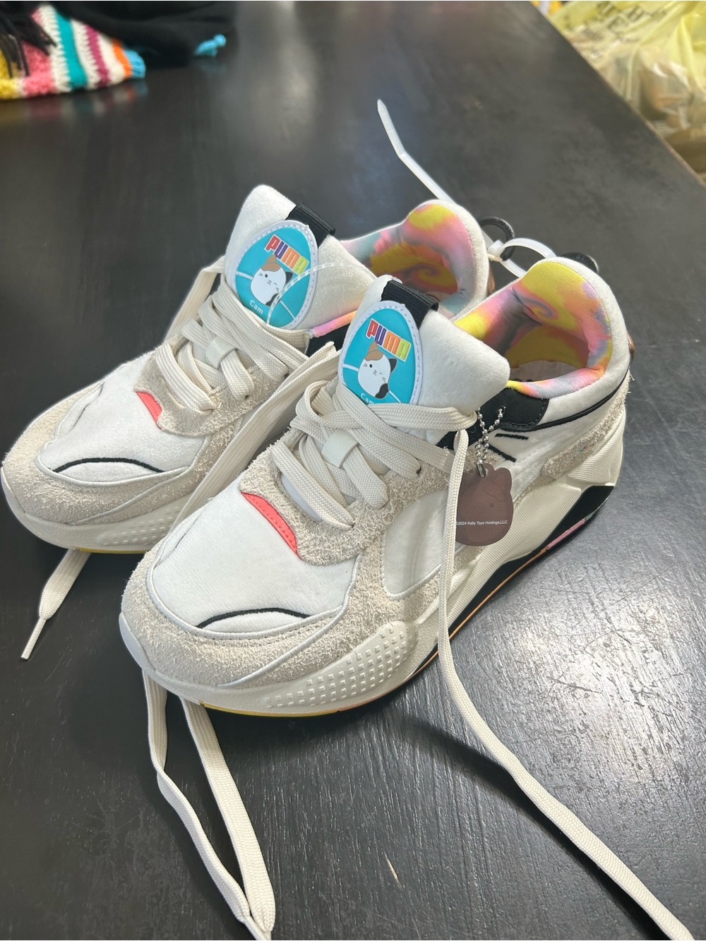 Puma  White Multi-Accent Athletic Sneakers